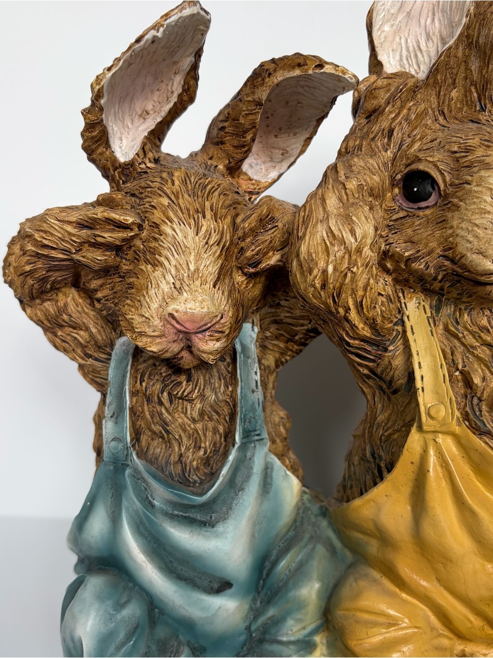 Chrisdon Three Bunnies See No Evil Hear No Evil Speak No Evil Rabbit Figurine - Picture 2 of 9